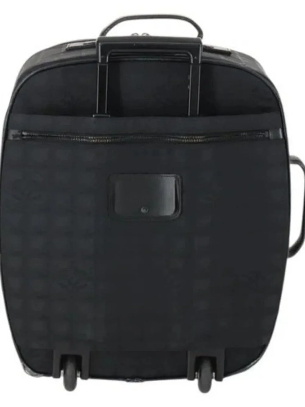 CHANEL New Travel Line Suitcase Nylon Black CC Auth bs31796